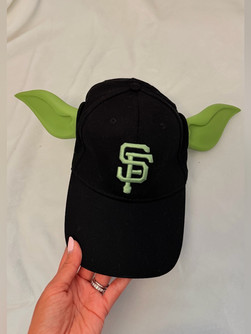 StubHub Black Cap with Green Detachable Ear Accents